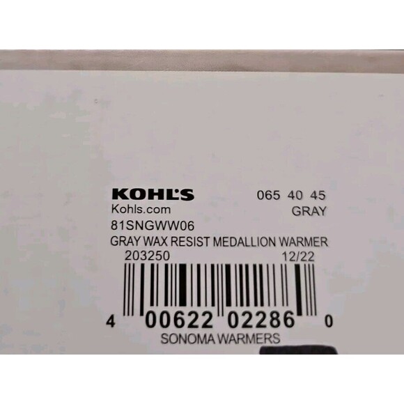 Sonoma Gray Medallion Electric Scented Wax Cube Warmer NEW - Picture 3 of 6